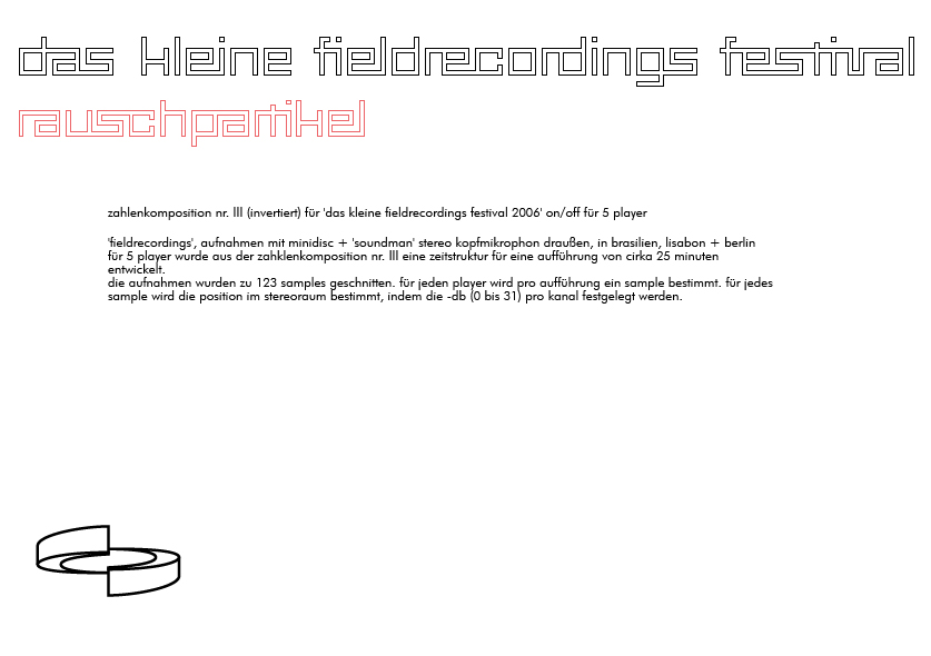 2006-11-22 - 26 Das Kleine Field Recordings Festival 1